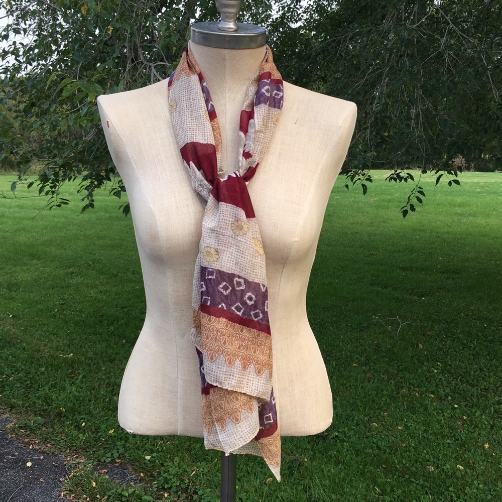 Gorgeous Fall Autumn colors Flowers Scarf rectangle Long